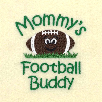 Mommys Football Buddy Machine Embroidery Design