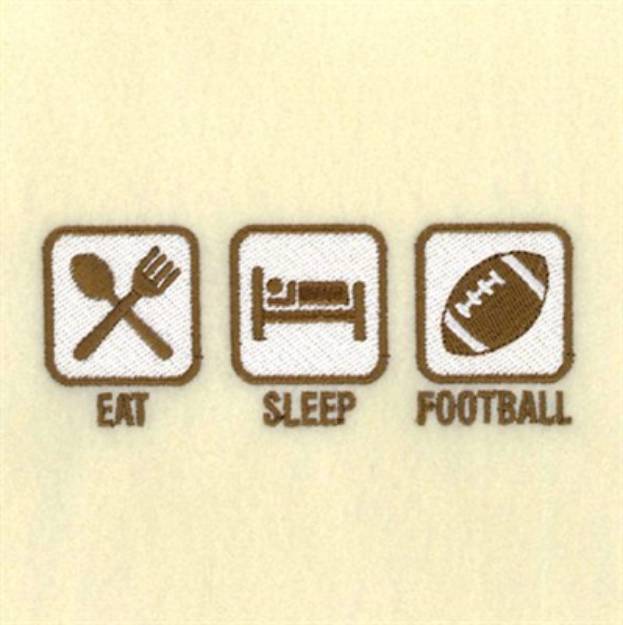 Picture of Eat Sleep Football Machine Embroidery Design