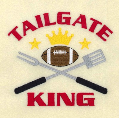 Tailgate King Machine Embroidery Design