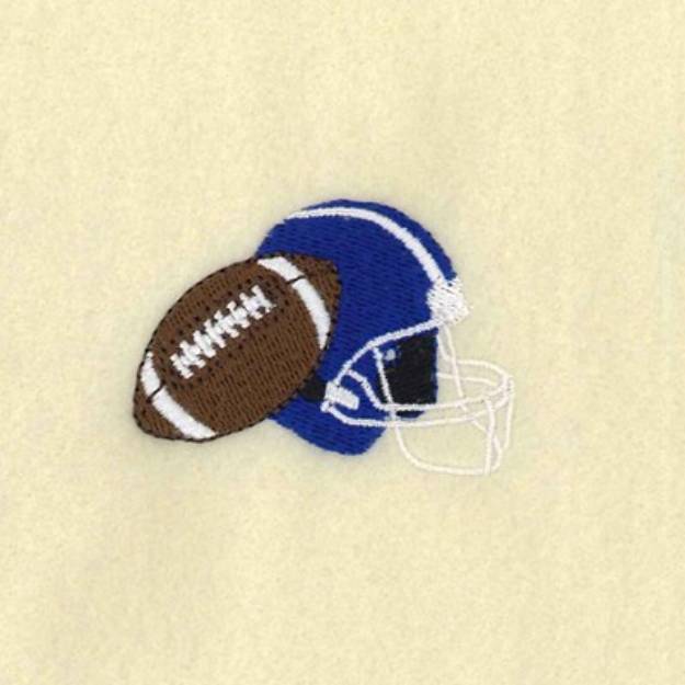 Picture of Football & Helmet Machine Embroidery Design