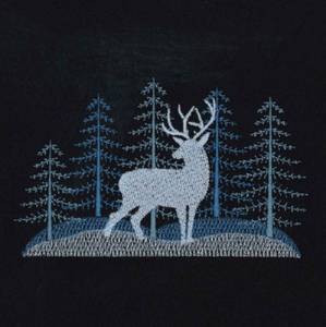Picture of Winter Deer Machine Embroidery Design