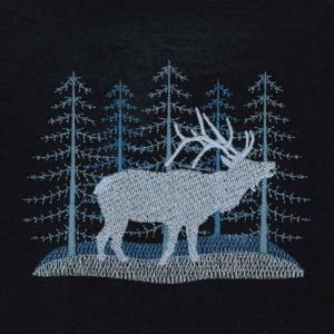 Picture of Winter Elk Machine Embroidery Design