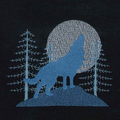 Winter Wolf Machine Embroidery Design