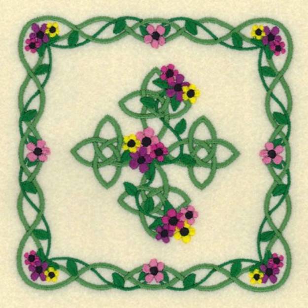 Picture of Celtic Quilt Flowers Machine Embroidery Design