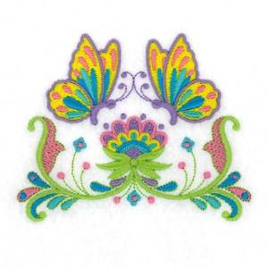Picture of Jacobean  Butterflies Machine Embroidery Design