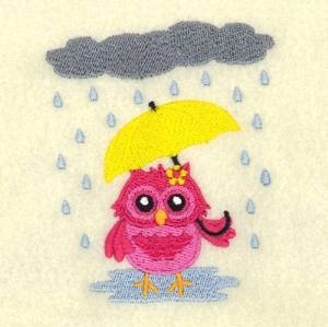Picture of Spring Showers Owl Machine Embroidery Design
