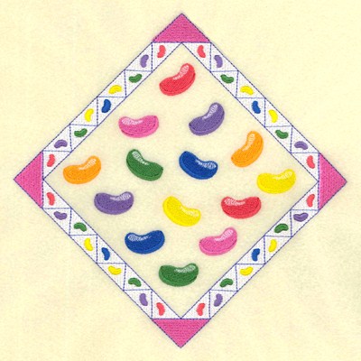 Jelly Beans Potholder Machine Embroidery Design