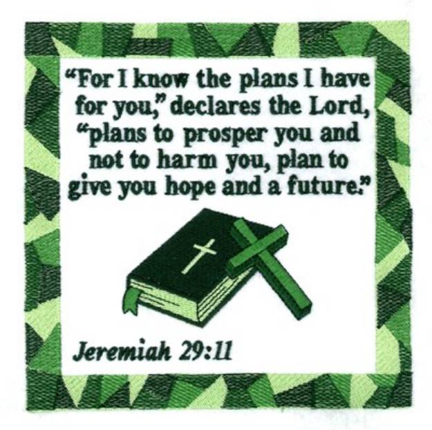 Picture of Jeremiah 29:11 Machine Embroidery Design
