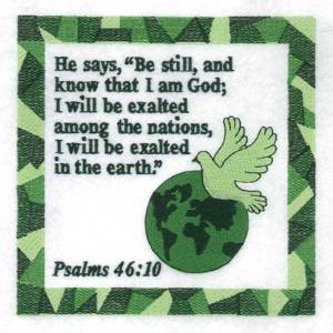 Picture of Psalms 46:10 Machine Embroidery Design