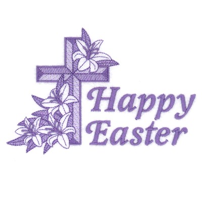 Happy Easter Toile Machine Embroidery Design