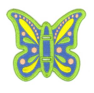 Picture of Butterfly Sucker Holder Machine Embroidery Design