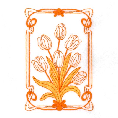 Spring Tulips Machine Embroidery Design