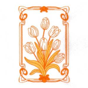 Picture of Spring Tulips Machine Embroidery Design