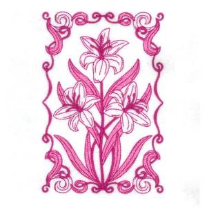 Picture of Spring Lilly Machine Embroidery Design
