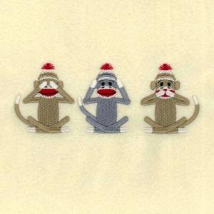 Picture of Sock Monkeys Machine Embroidery Design
