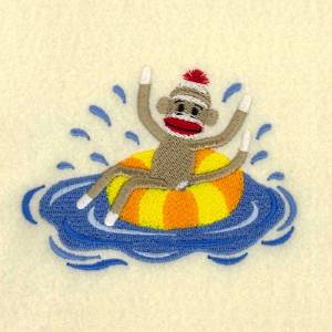 Picture of Sock Monkey Floating Machine Embroidery Design