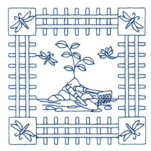 Picture of Gardening Quilt Square Machine Embroidery Design