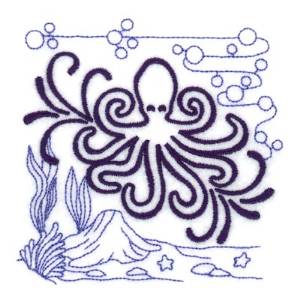 Picture of Octopus Echo Scene Machine Embroidery Design