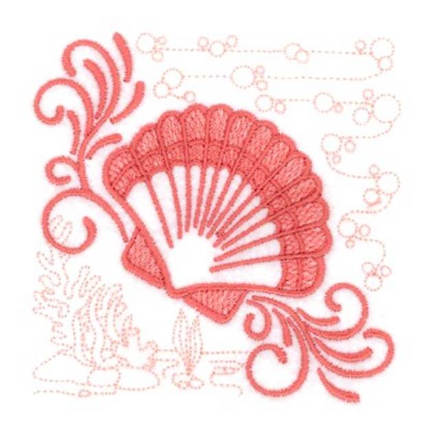 Picture of Seashell Echo Scene Machine Embroidery Design