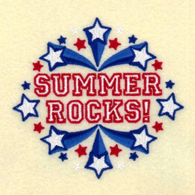 Picture of Summer Rocks Machine Embroidery Design