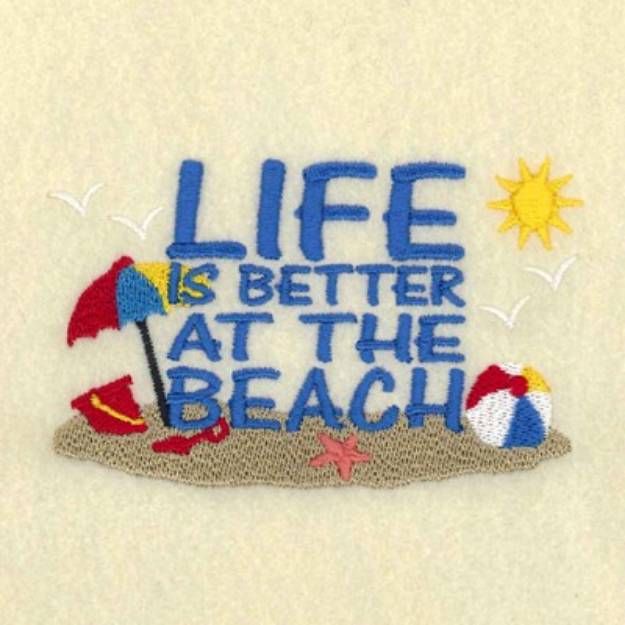 Picture of Life at the Beach Machine Embroidery Design