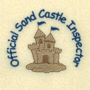 Picture of Official Sand Castle Inspector Machine Embroidery Design