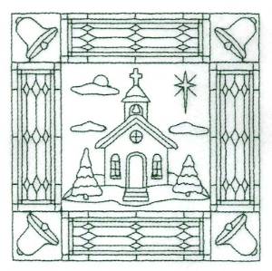 Picture of Christmas Midnight Mass Stipple Machine Embroidery Design