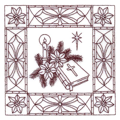 Christmas Bible Stipple Machine Embroidery Design