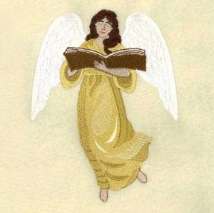 Picture of Book Angel Machine Embroidery Design