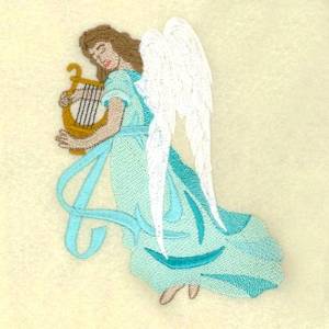 Picture of Harp Angel Machine Embroidery Design