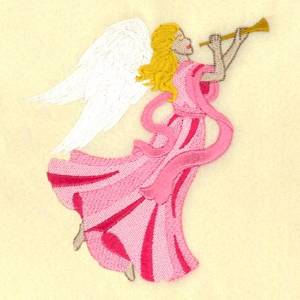 Picture of Horn Angel Machine Embroidery Design