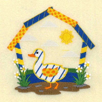 Barnyard Duck Machine Embroidery Design