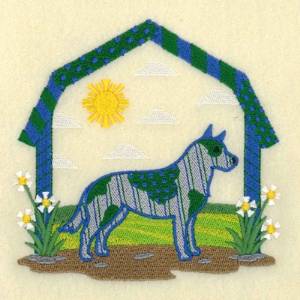 Picture of Barnyard Dog Machine Embroidery Design