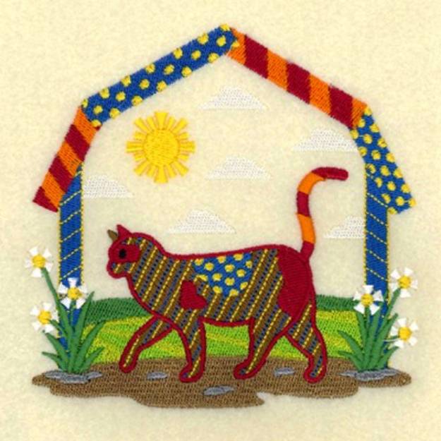 Picture of Barnyard Cat Machine Embroidery Design