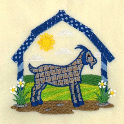 Barnyard Goat Machine Embroidery Design