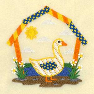 Picture of Barnyard Goose Machine Embroidery Design