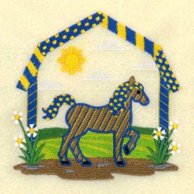 Picture of Barnyard Horse Machine Embroidery Design
