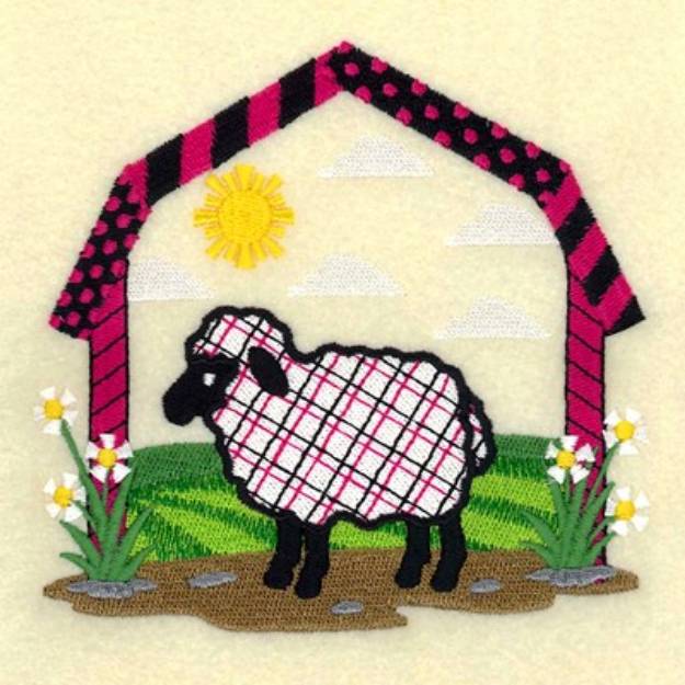 Picture of Barnyard Sheep Machine Embroidery Design