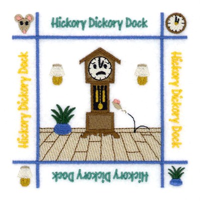 Hickory Dickory Dock Quilt Machine Embroidery Design