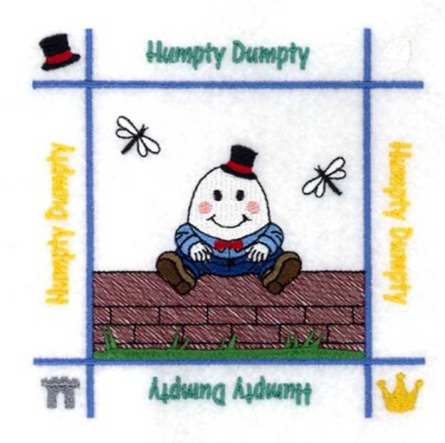 Picture of Humpty Dumpty Quilt Machine Embroidery Design