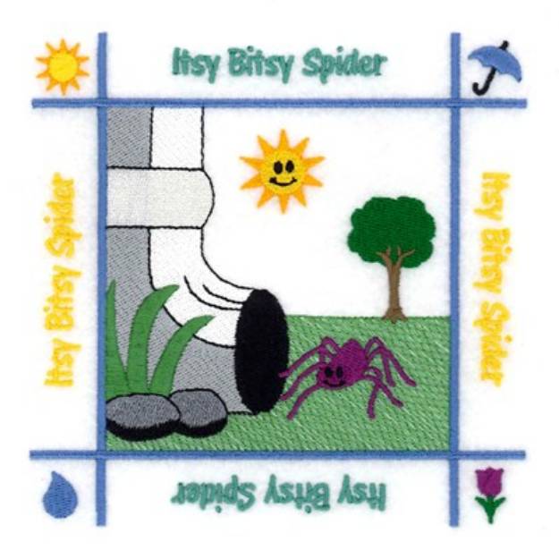 Picture of Itsy Bitsy Spider Quilt Machine Embroidery Design