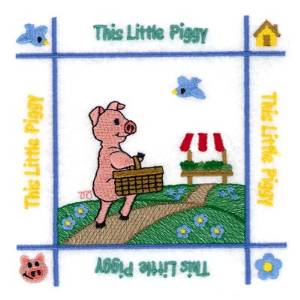 Picture of This Little Piggy Quilt Machine Embroidery Design