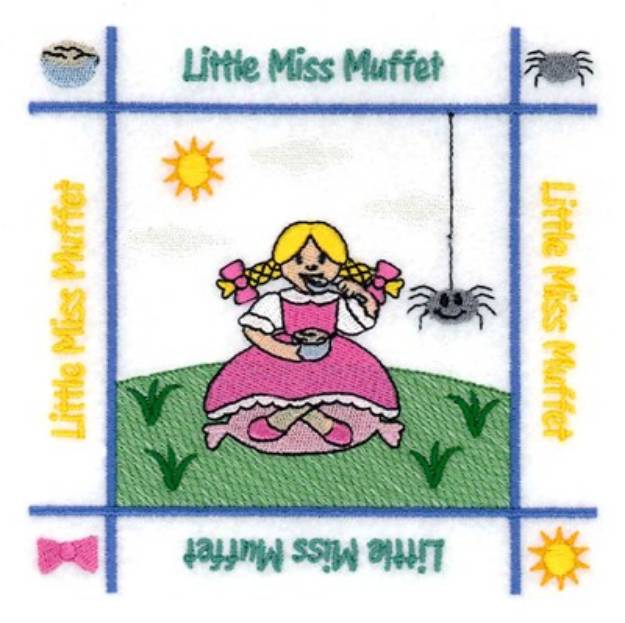 Picture of Little Miss Muffet Quilt Machine Embroidery Design