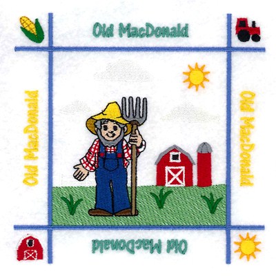 Old MacDonald Quilt Machine Embroidery Design