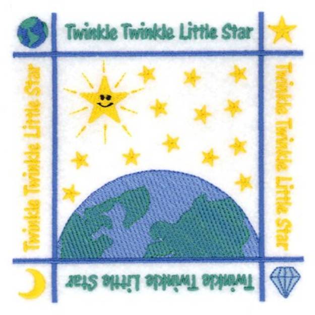Picture of Twinkle Little Star Quilt Machine Embroidery Design