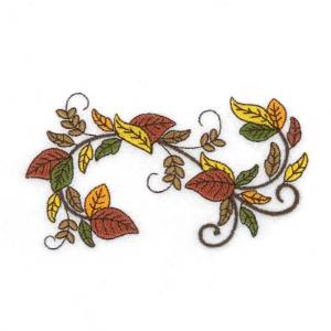 Picture of Swirl Leaves Machine Embroidery Design