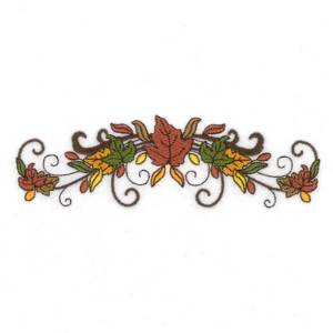 Picture of Autumn Leaves Border Machine Embroidery Design