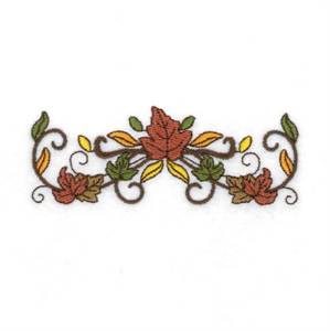 Picture of Autumn Border Leaves Machine Embroidery Design