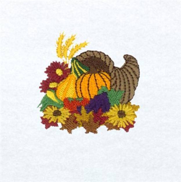 Picture of Cornucopia Pumpkin Machine Embroidery Design