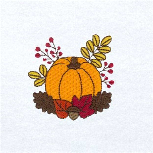 Picture of Acorn Pumpkin Machine Embroidery Design